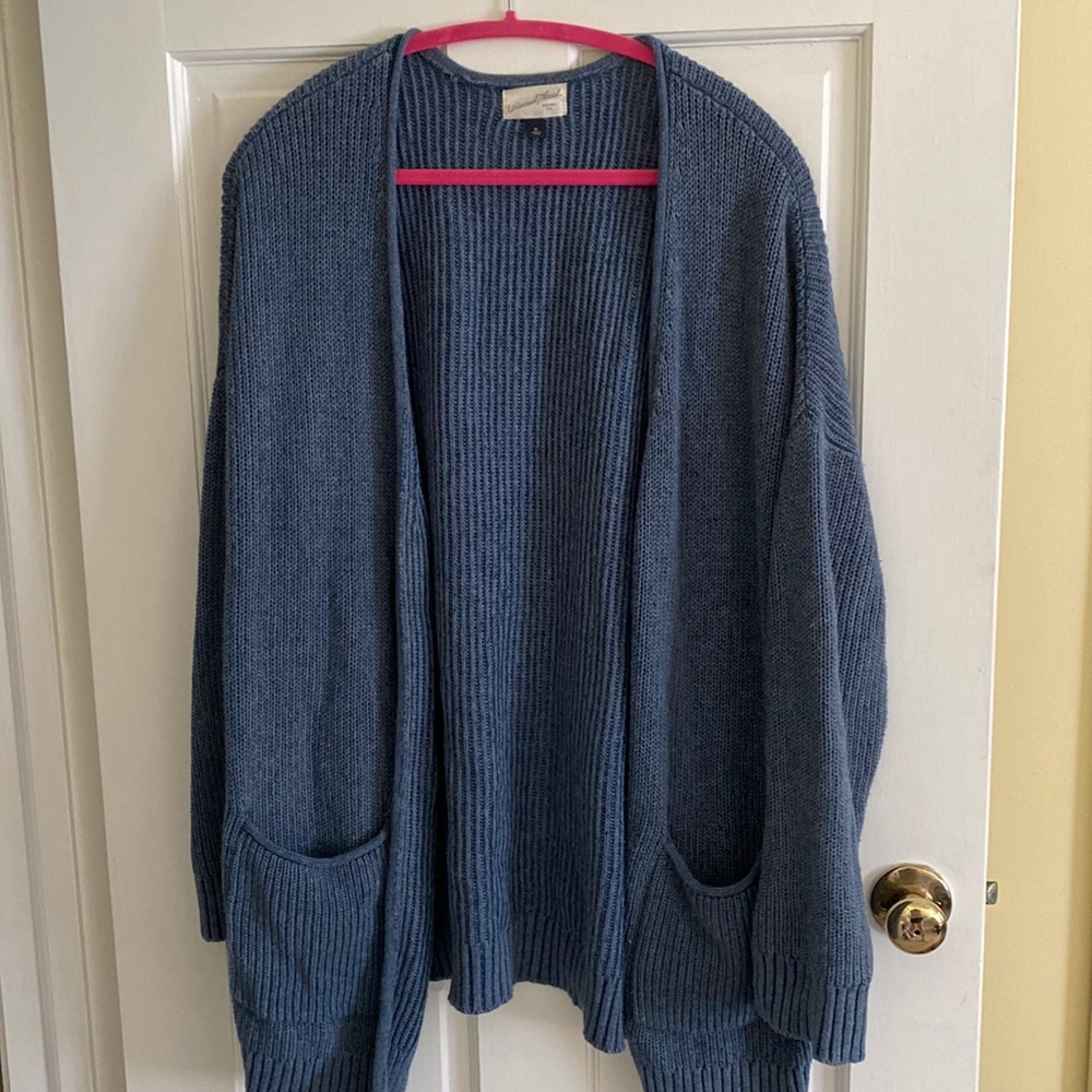 Blue Oversized Cardigan